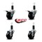Service Caster 3'' Soft Rubber Swivel 1-1/4'' Expanding Stem Caster Set 2 Total Lock Brakes, 4PK SCC-EXTTL20S314-SRS-2-S-2-114 - alternate 4